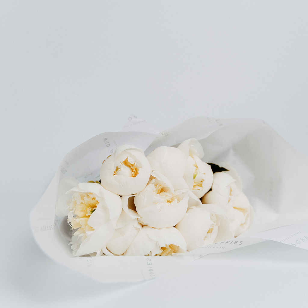 White Peonies - Wild Poppies -  Flower - Same Day Flower Delivery Auckland - Auckland Flower Delivery \ Florists - boutique gift boxes 