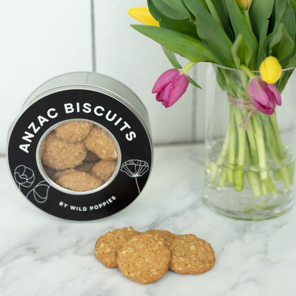 Tulips and Anzac Biscuit Special - Wild Poppies -  Gift - Same Day Flower Delivery Auckland - Auckland Flower Delivery \ Florists - boutique gift boxes 