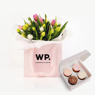 Market Mixed Tulips (Free Box of Cupcakes)