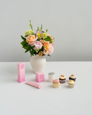 Blush Pink Posy and Ecoya Gift Set