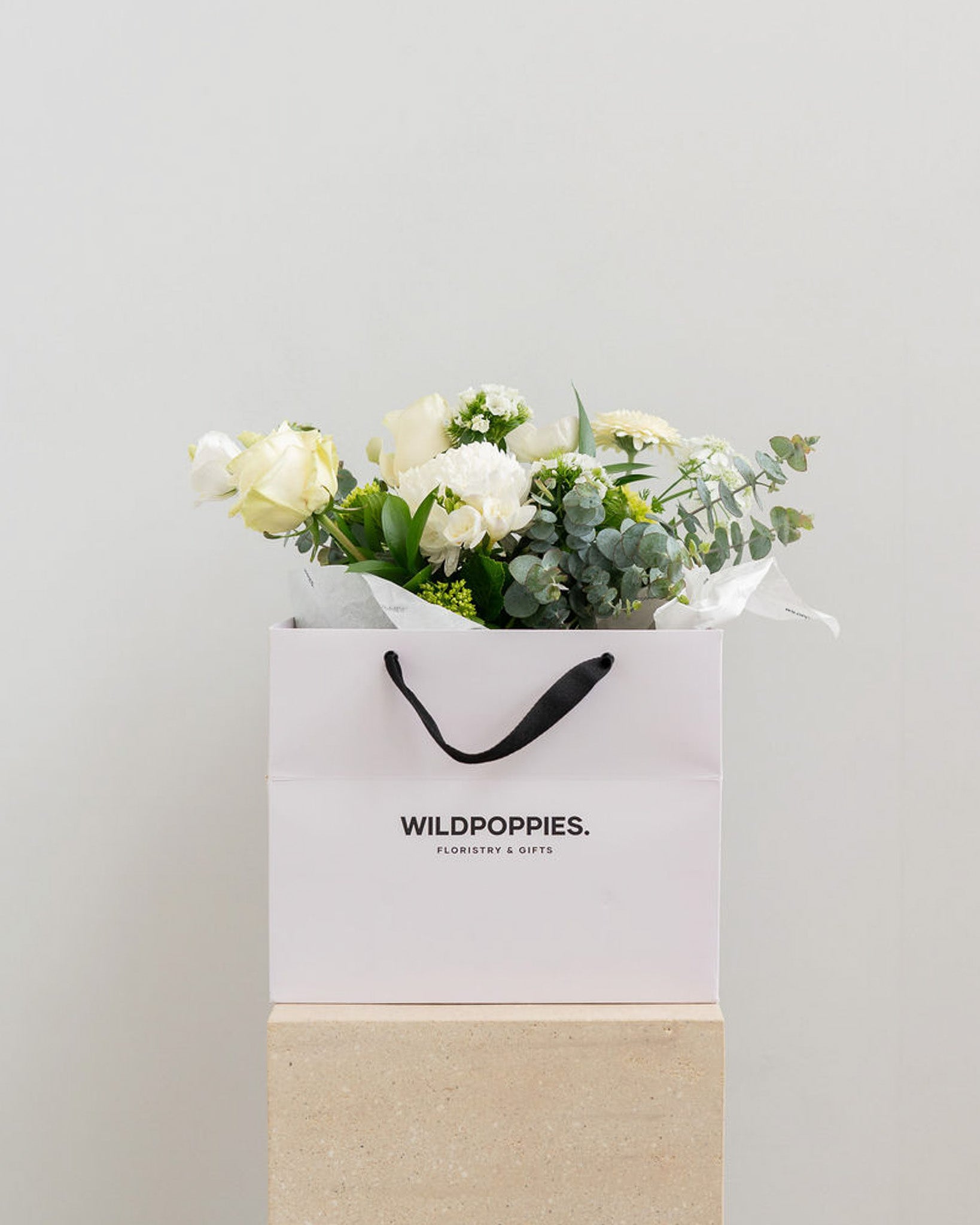 Classic White Posy - Wild Poppies -  Flower - Same Day Flower Delivery Auckland - Auckland Flower Delivery \ Florists - boutique gift boxes
