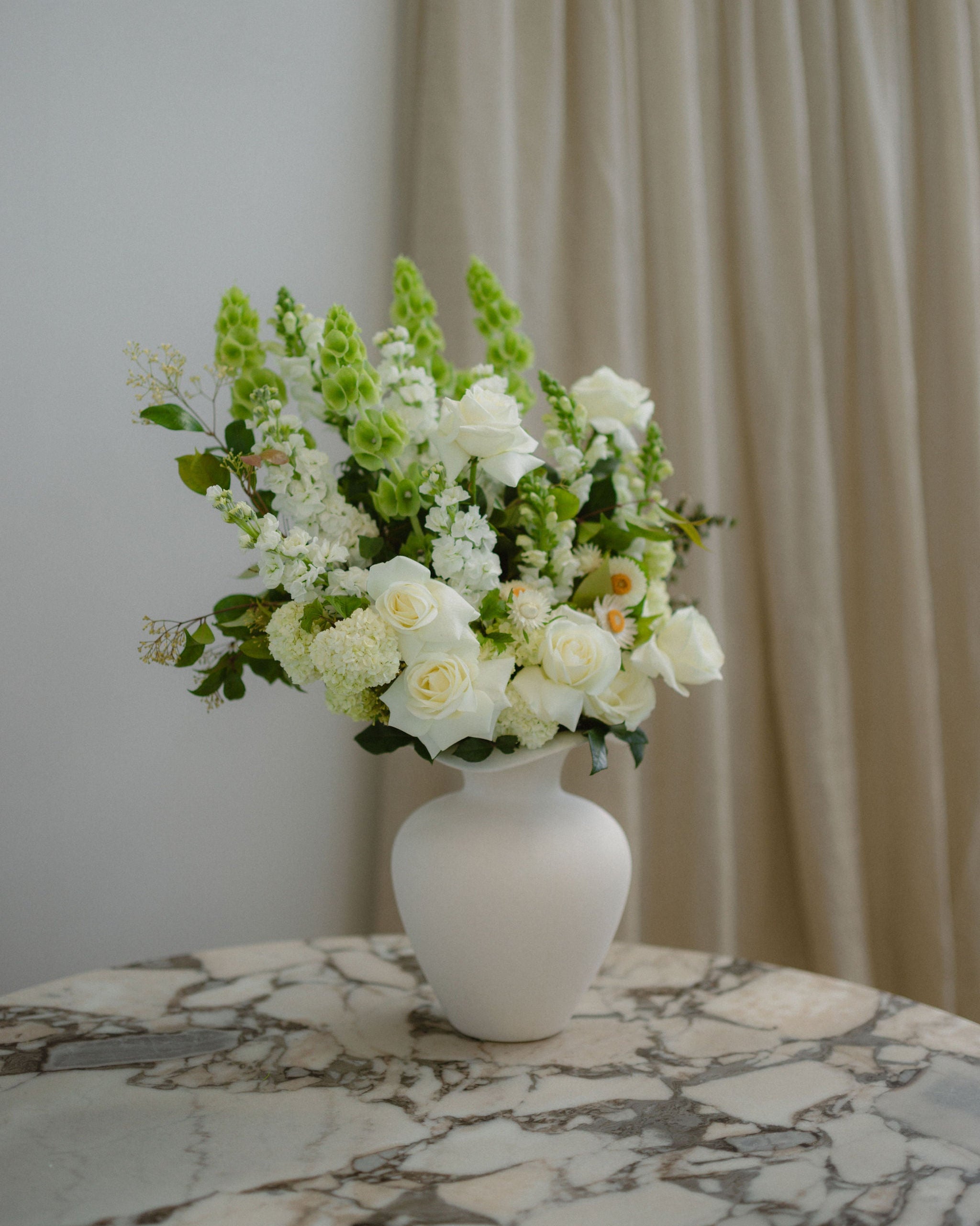 Fresh White & Greens Showstopper Bouquet - Wild Poppies -  Flower - Same Day Flower Delivery Auckland - Auckland Flower Delivery - Florists - boutique gift boxes