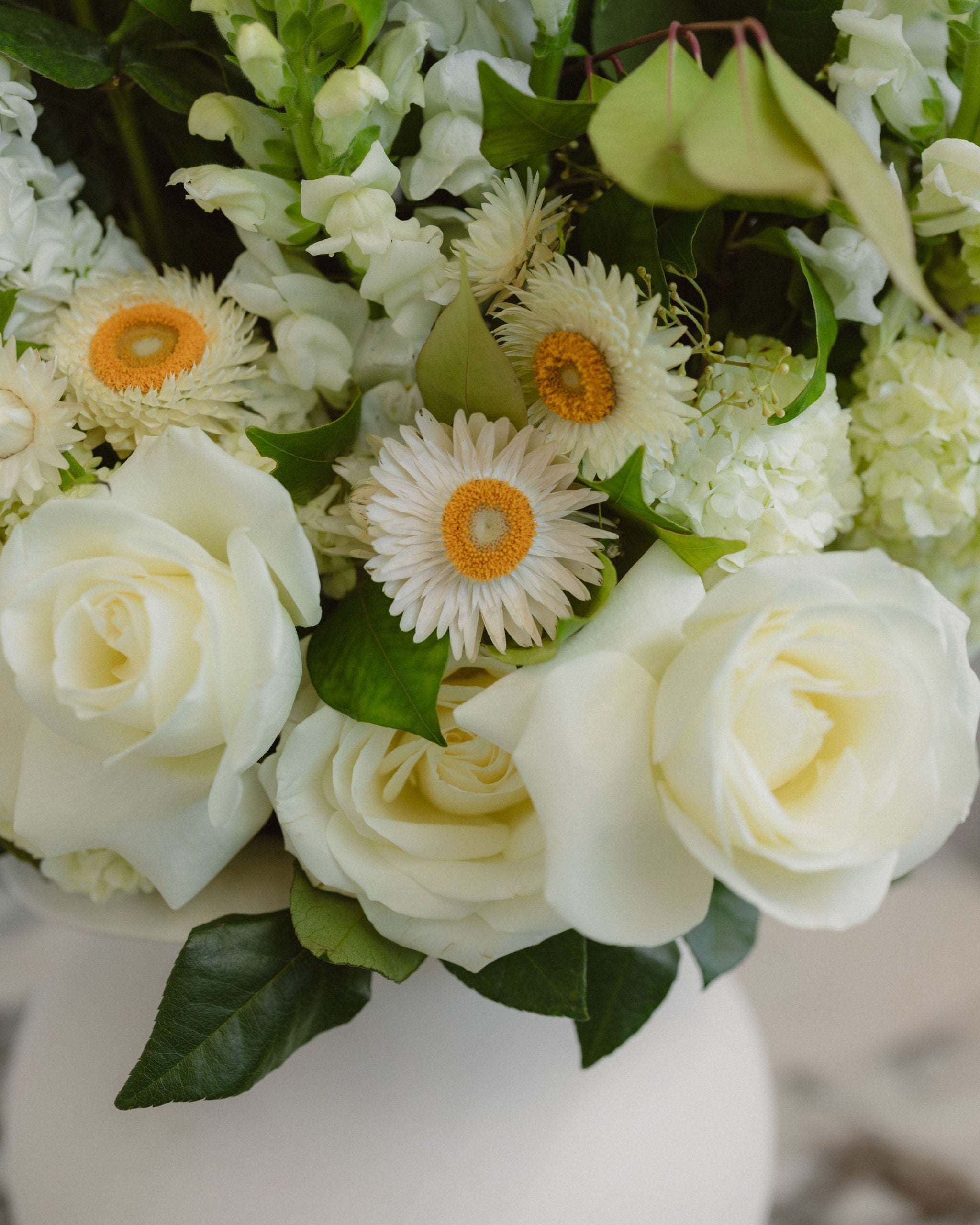 Fresh White & Greens Showstopper Bouquet - Wild Poppies -  Flower - Same Day Flower Delivery Auckland - Auckland Flower Delivery - Florists - boutique gift boxes