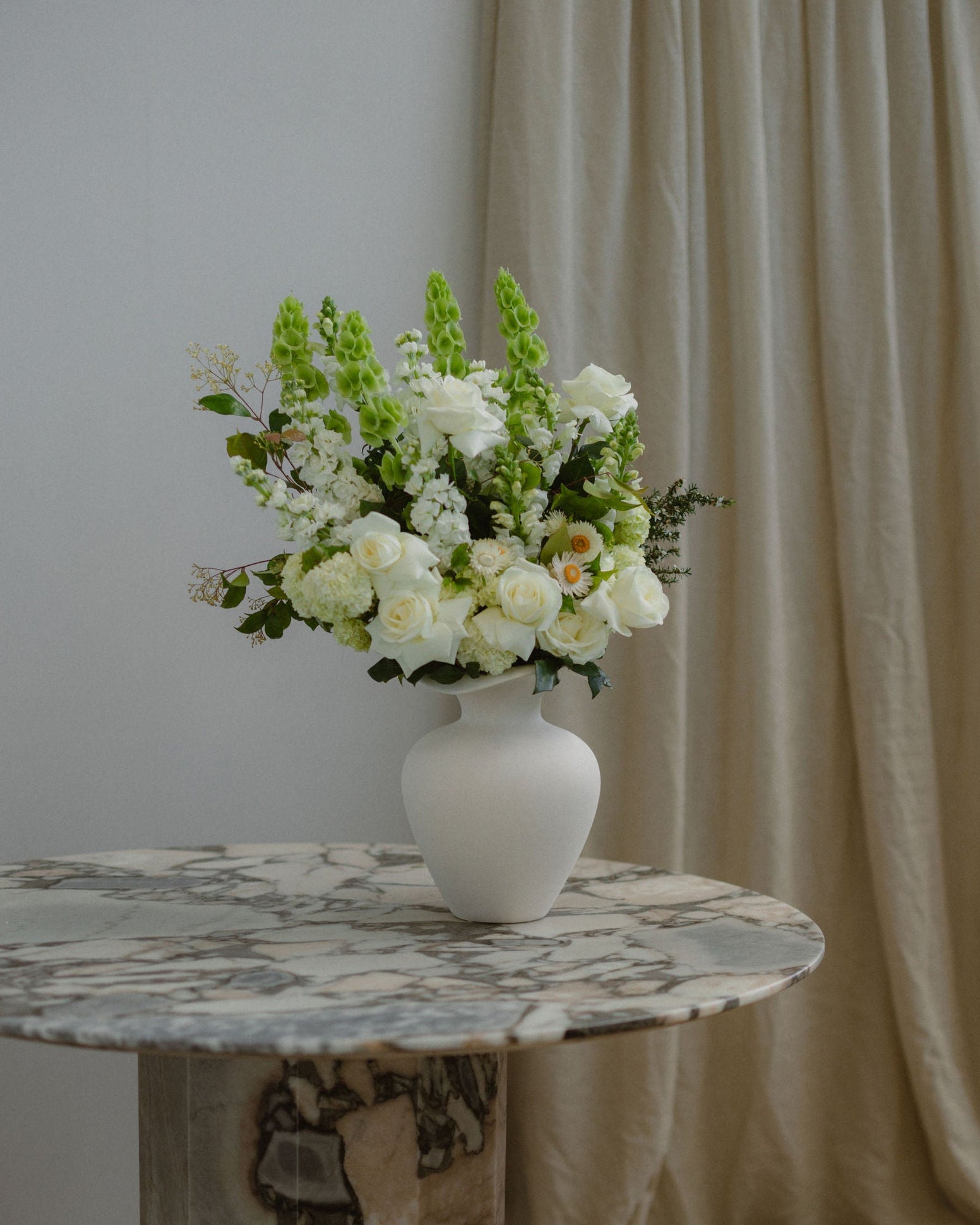 Fresh White & Greens Showstopper Bouquet - Wild Poppies -  Flower - Same Day Flower Delivery Auckland - Auckland Flower Delivery - Florists - boutique gift boxes