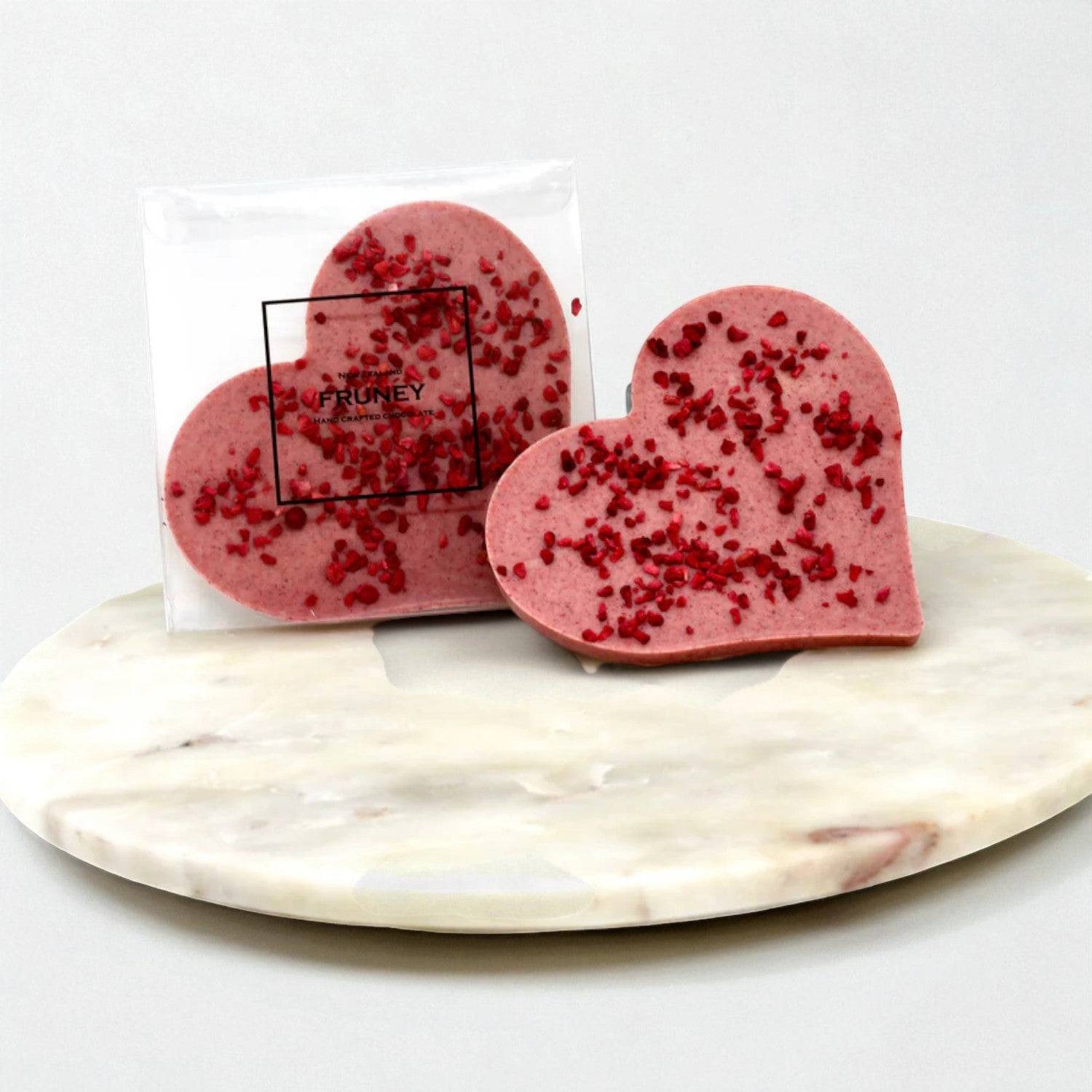 Poppy Chocolate Raspberry Fruney White Raspberry Chocolate Heart | Wild Poppies