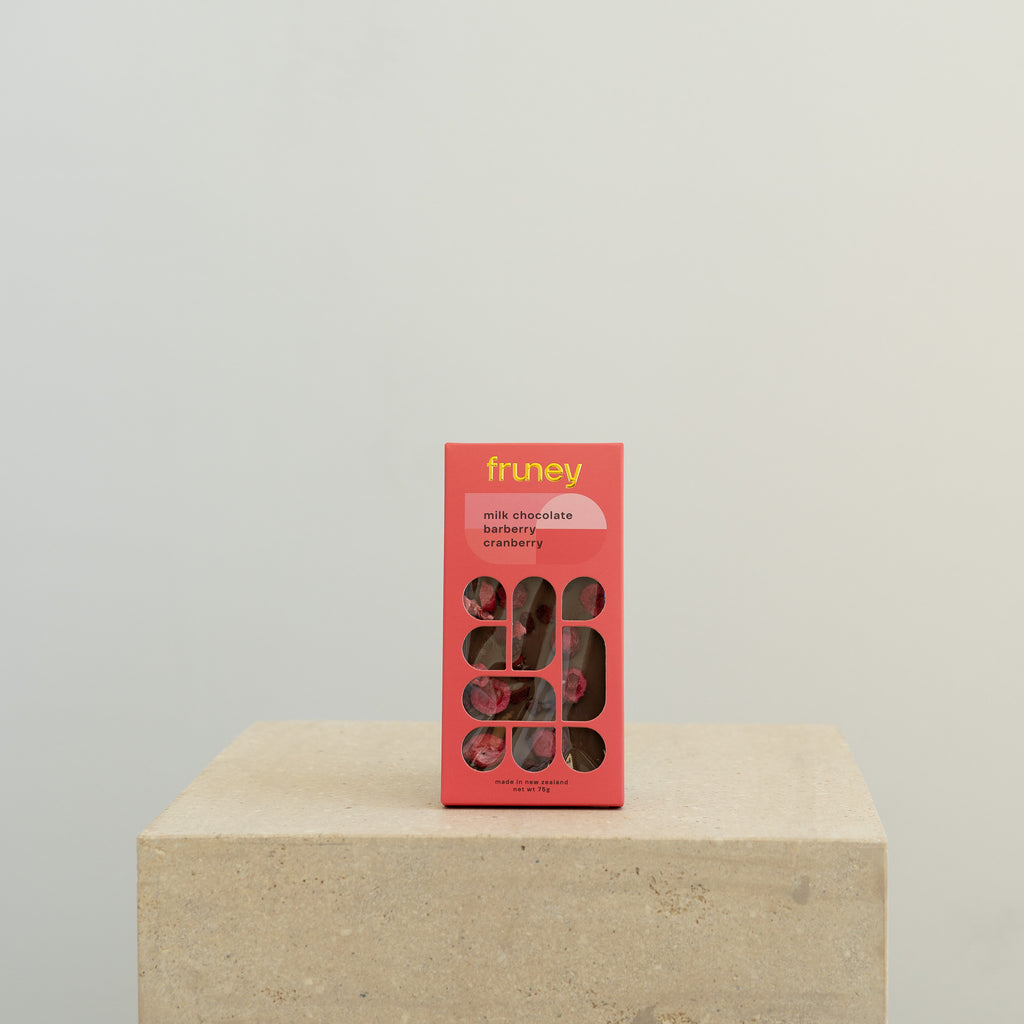 Fruney Milk Chocolate, Barberry & Cranberry Bar  - Wild Poppies -  Flower - Same Day Flower Delivery Auckland - Auckland Flower Delivery \ Florists - boutique gift boxes
