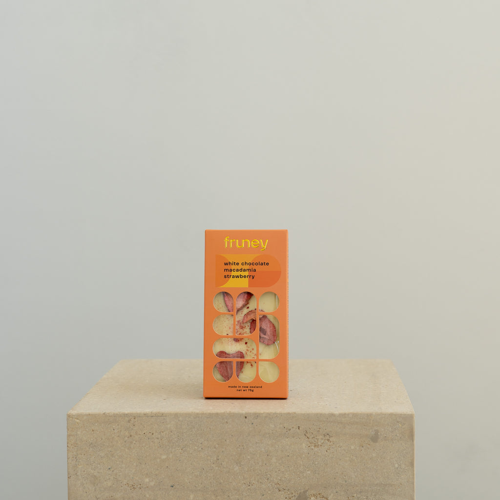 Fruney White Chocolate, Macadamia & Strawberry Bar - Wild Poppies -  Flower - Same Day Flower Delivery Auckland - Auckland Flower Delivery \ Florists - boutique gift boxes

