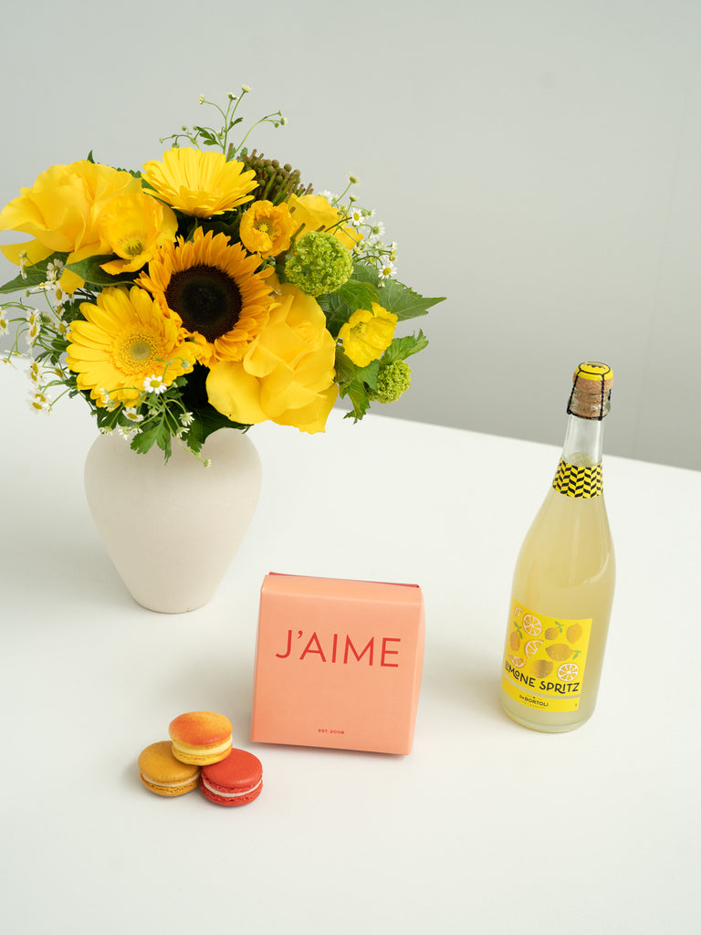 Limone Spritz Flower & Gift Set - Wild Poppies -  Flower - Same Day Flower Delivery Auckland - Auckland Flower Delivery \ Florists - boutique gift boxes