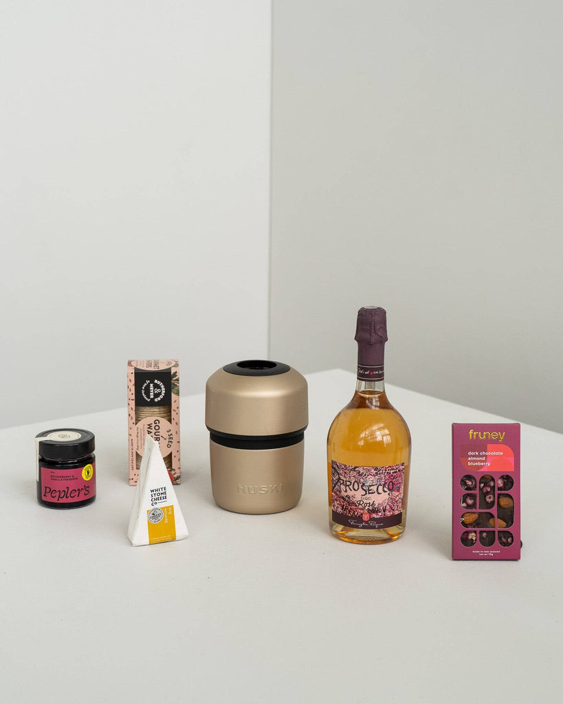 Sparkling Rose and Cheese Afternoon Set - Wild Poppies -  Flower - Same Day Flower Delivery Auckland - Auckland Flower Delivery - Florists - boutique gift boxes