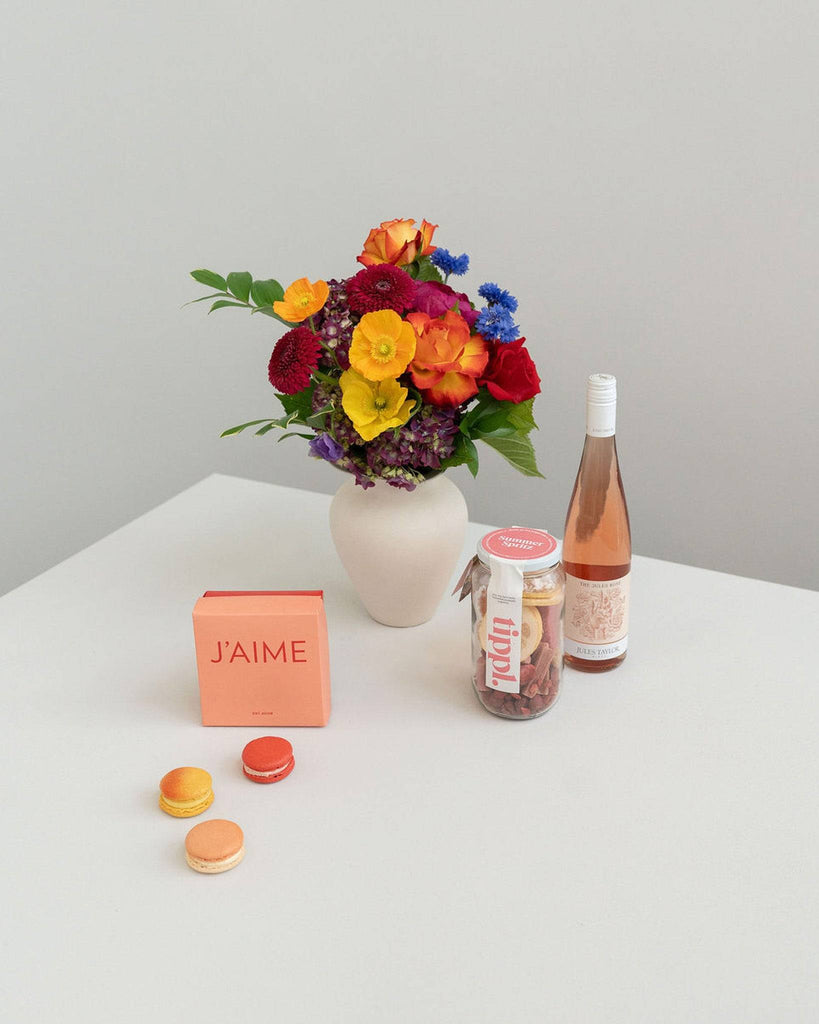 Summer & Sunshine Gift Set - - Wild Poppies -  Flower - Same Day Flower Delivery Auckland - Auckland Flower Delivery \ Florists - boutique gift boxes