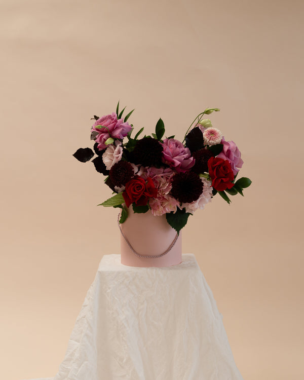 Valentine's Hatbox Posy - Wild Poppies -  Flower - Same Day Flower Delivery Auckland - Auckland Flower Delivery - Florists - boutique gift boxes
