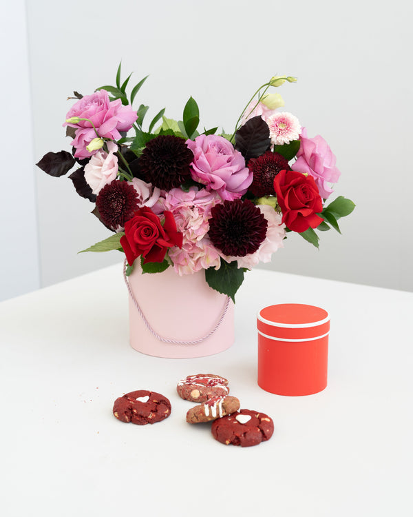 Valentines Posy & Cookies Gifts - Wild Poppies -  Flower - Same Day Flower Delivery Auckland - Auckland Flower Delivery - Florists - boutique gift boxes