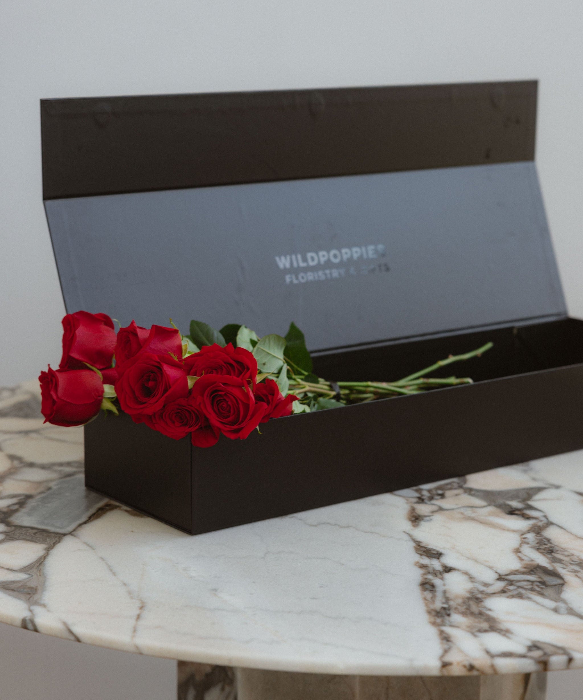 Red Rose Moët Indulgence - Wild Poppies -  Gift - Same Day Flower Delivery Auckland - Auckland Flower Delivery \ Florists - boutique gift boxes 