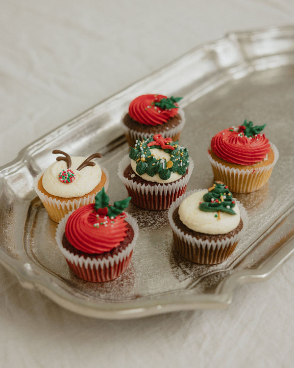 Claire's Christmas Cupcakes - Wild Poppies -  Flower - Same Day Flower Delivery Auckland - Auckland Flower Delivery - Florists - boutique gift boxes