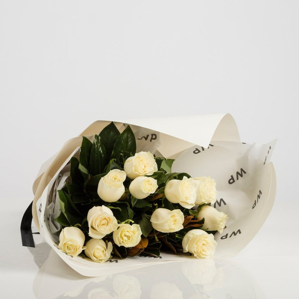 Classic White Roses - Wild Poppies -  Flower - Same Day Flower Delivery Auckland - Auckland Flower Delivery \ Florists - boutique gift boxes 