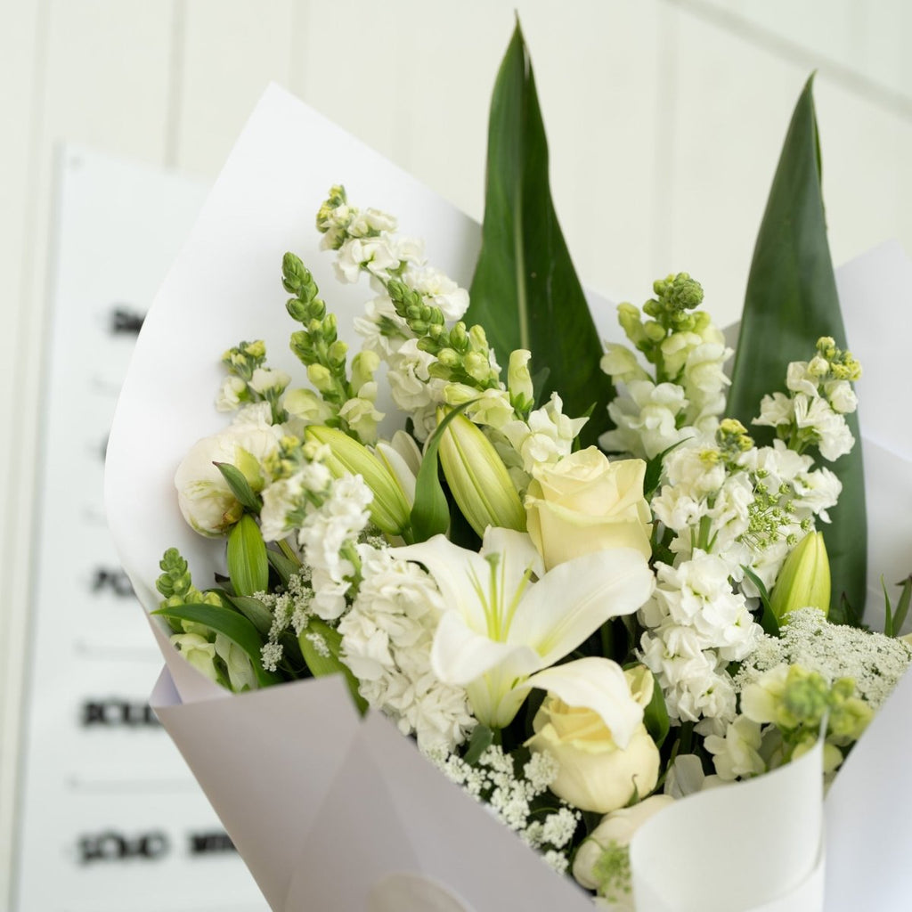 Fresh Whites and Green Bouquet - Wild Poppies Flower Wild Poppies