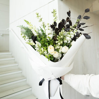 Fresh Whites and Green Bouquet