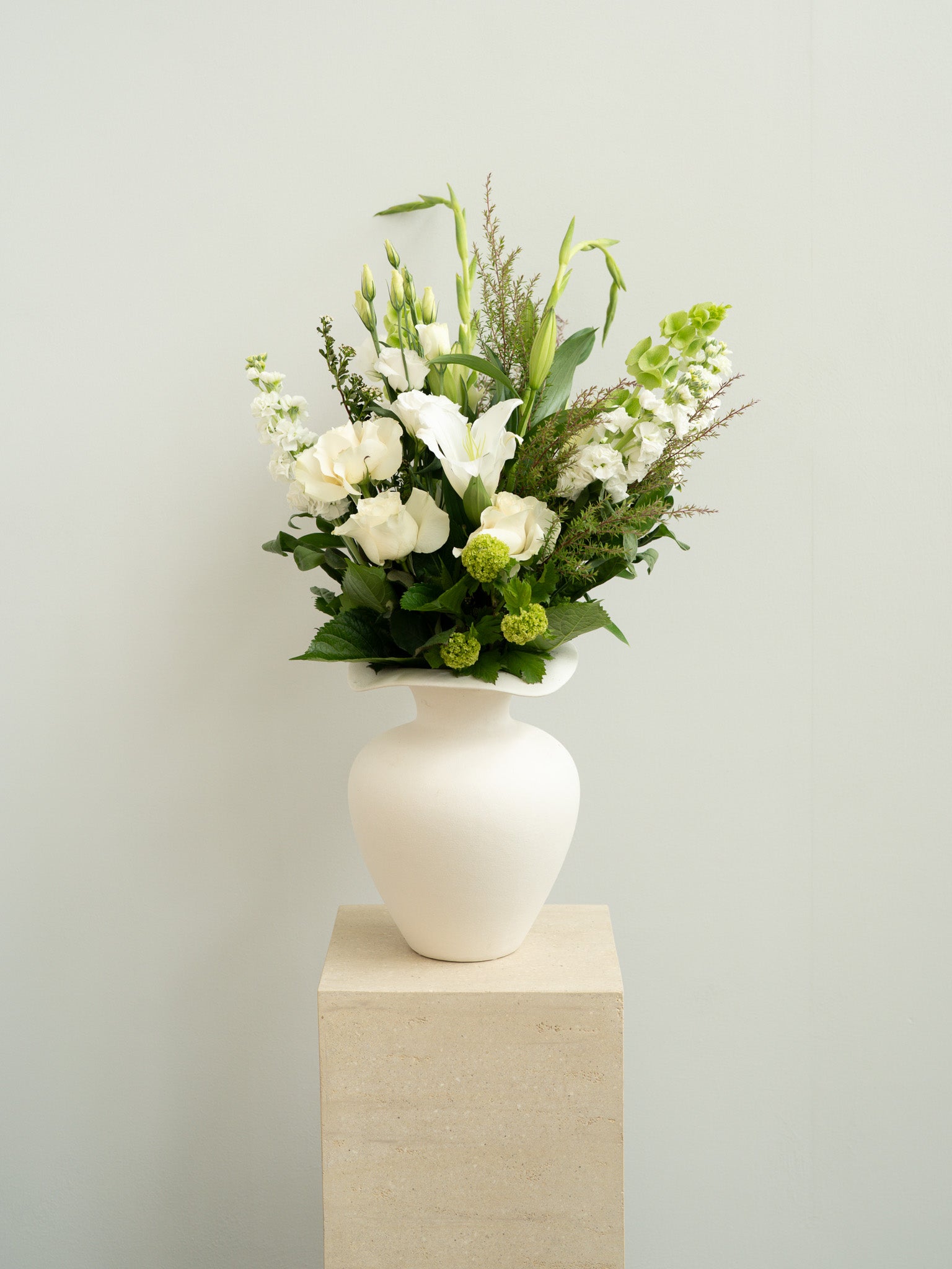 Fresh Whites and Green Bouquet - Wild Poppies -  Flower - Same Day Flower Delivery Auckland - Auckland Flower Delivery - Florists - boutique gift boxes