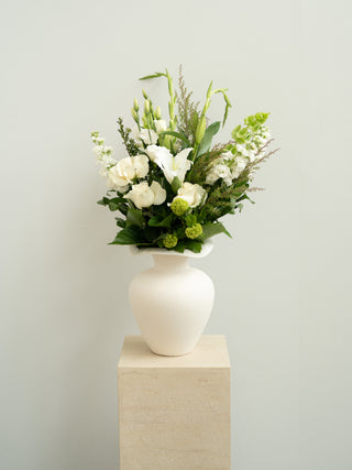 Fresh Whites and Green Bouquet