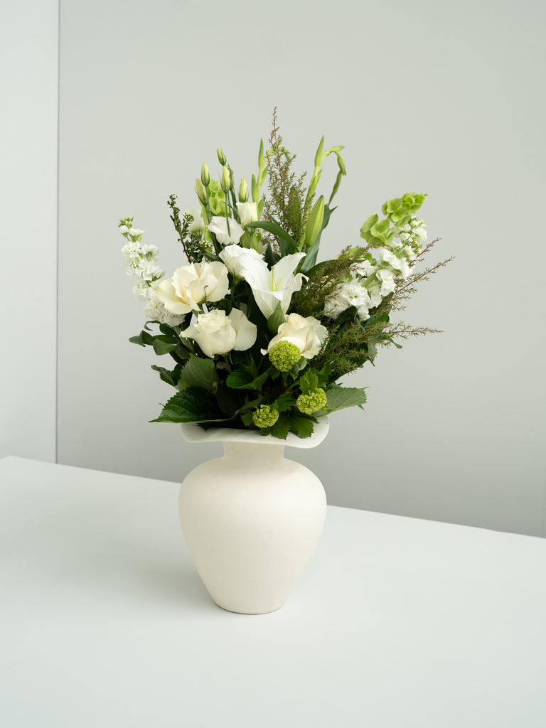 Fresh Whites and Green Bouquet - Wild Poppies -  Flower - Same Day Flower Delivery Auckland - Auckland Flower Delivery - Florists - boutique gift boxes