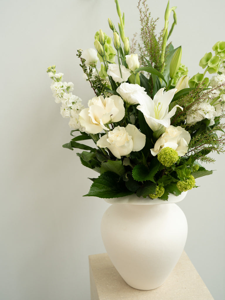 Fresh Whites and Green Bouquet - Wild Poppies -  Flower - Same Day Flower Delivery Auckland - Auckland Flower Delivery - Florists - boutique gift boxes