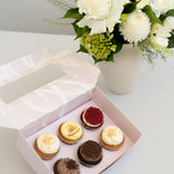 White and Greens with Gourmet Cupcakes - Wild Poppies -  Flower - Same Day Flower Delivery Auckland - Auckland Flower Delivery - Florists - boutique gift boxes