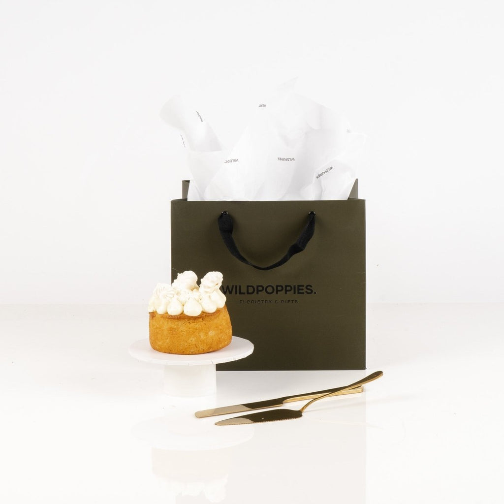 Lemon Cake with Curd and Meringue - Wild Poppies -  Add-On - Same Day Flower Delivery Auckland - Auckland Flower Delivery \ Florists - boutique gift boxes 