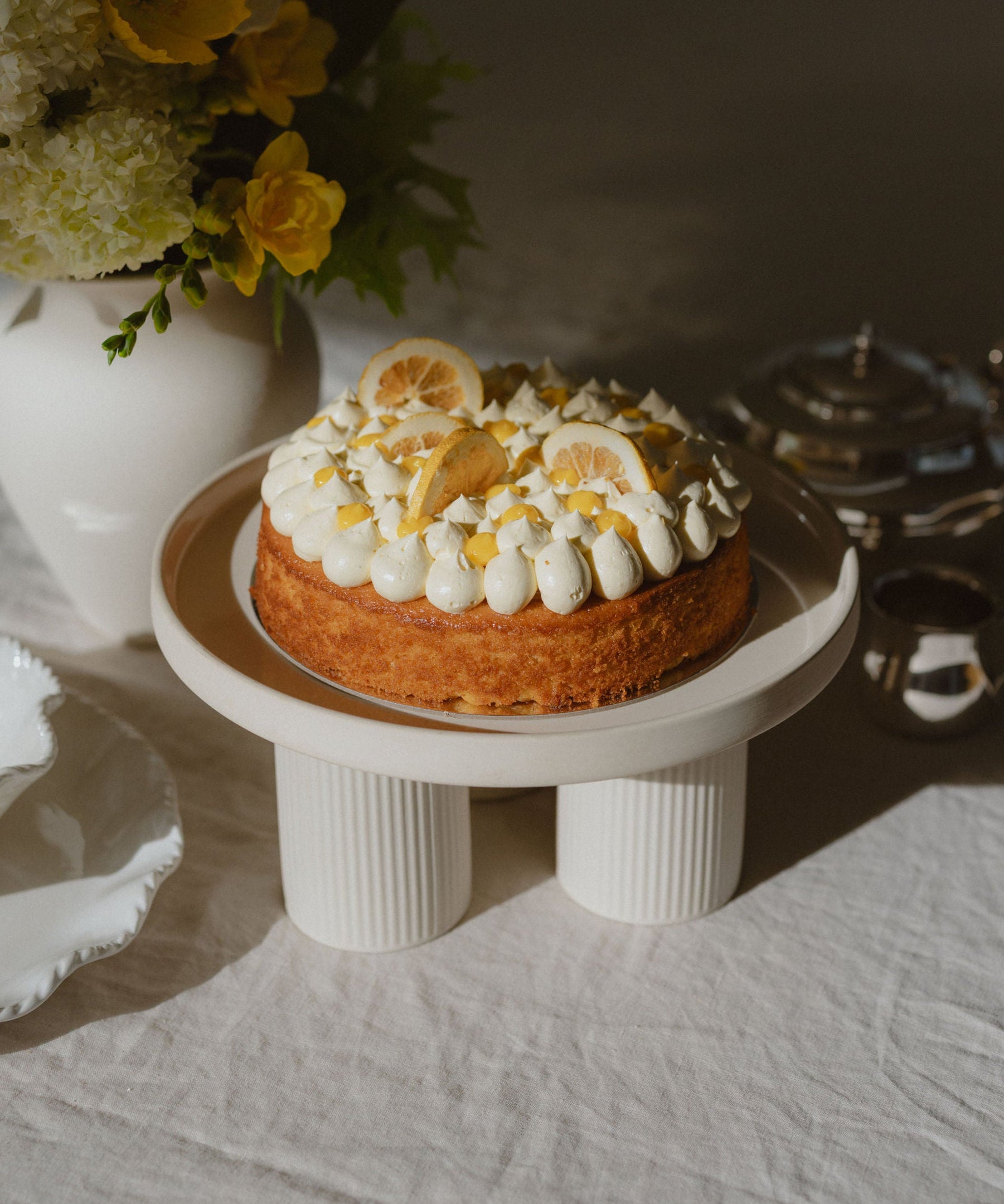 Lemon Cake with Curd and Meringue - Wild Poppies -  Flower - Same Day Flower Delivery Auckland - Auckland Flower Delivery - Florists - boutique gift boxes