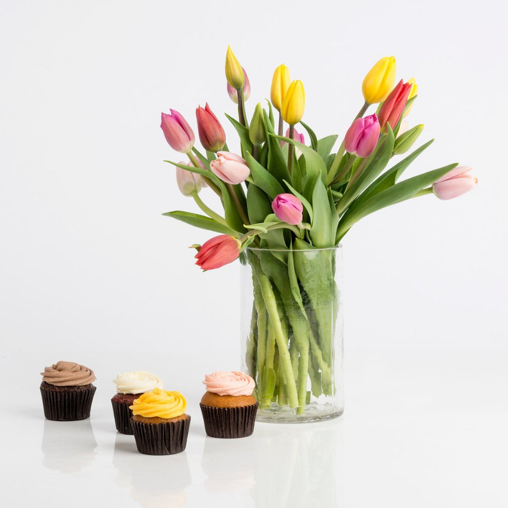 Market Mixed Tulips and Cupcakes - Wild Poppies Flower Petal