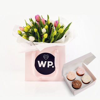 Market Mixed Tulips (Free Box of Cupcakes)