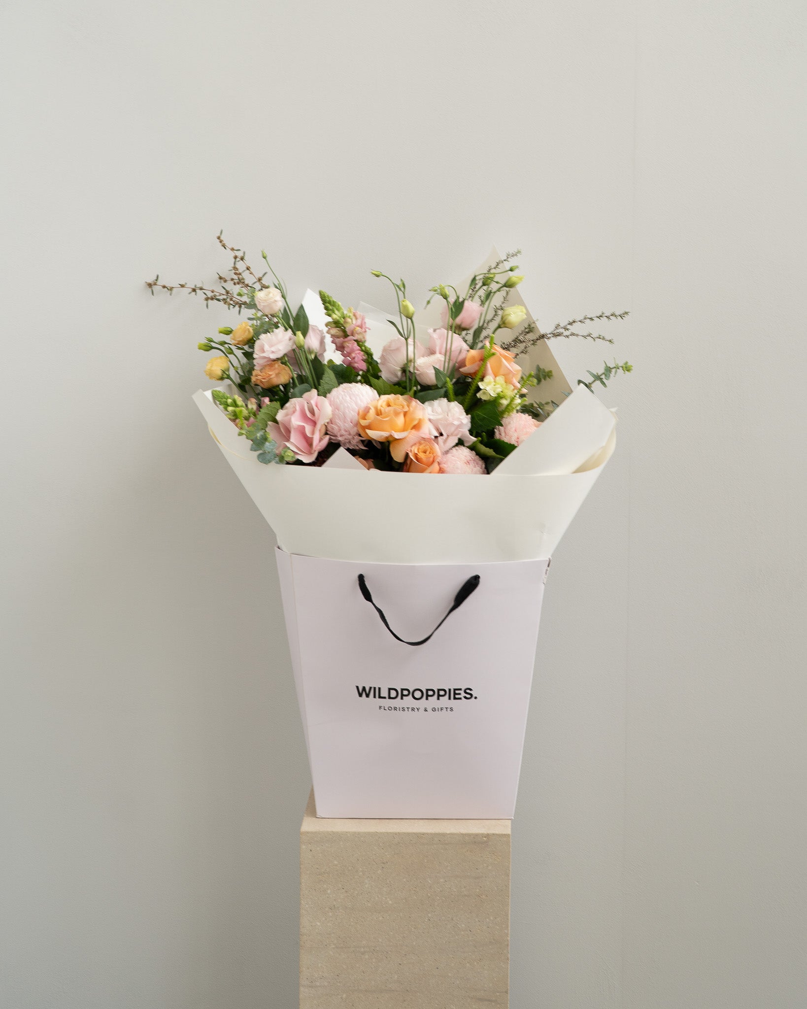 Pretty in Peach Bouquet - Wild Poppies -  Flower - Same Day Flower Delivery Auckland - Auckland Flower Delivery - Florists - boutique gift boxes