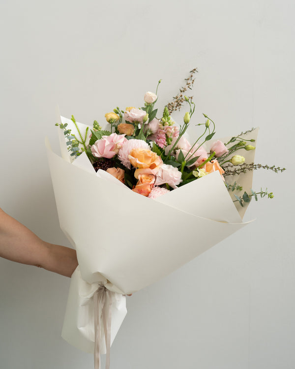 Pretty in Peach Bouquet - Wild Poppies -  Flower - Same Day Flower Delivery Auckland - Auckland Flower Delivery - Florists - boutique gift boxes