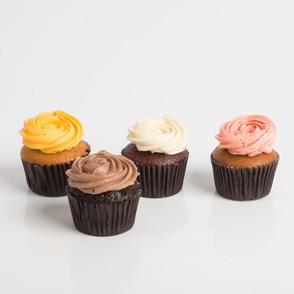 Petal Mixed Box of Cupcakes - Wild Poppies -  Add-On - Same Day Flower Delivery Auckland - Auckland Flower Delivery \ Florists - boutique gift boxes 