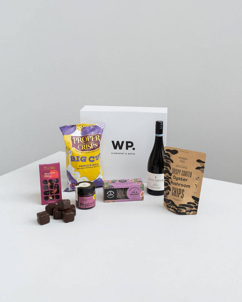 Pinot Lovers Gift Hamper - Wild Poppies -  Flower - Same Day Flower Delivery Auckland - Auckland Flower Delivery \ Florists - boutique gift boxes