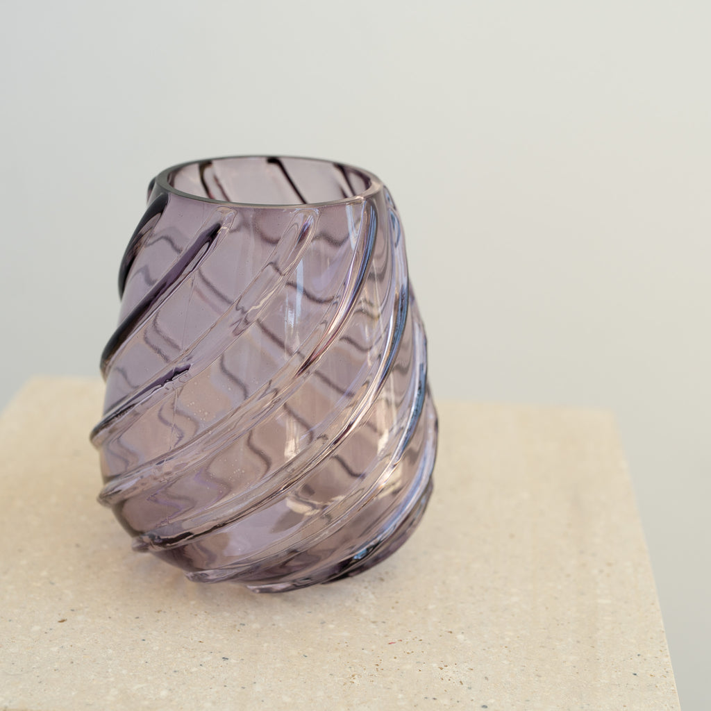 Lilac Glass Vase - Wild Poppies -  Flower - Same Day Flower Delivery Auckland - Auckland Flower Delivery \ Florists - boutique gift boxes