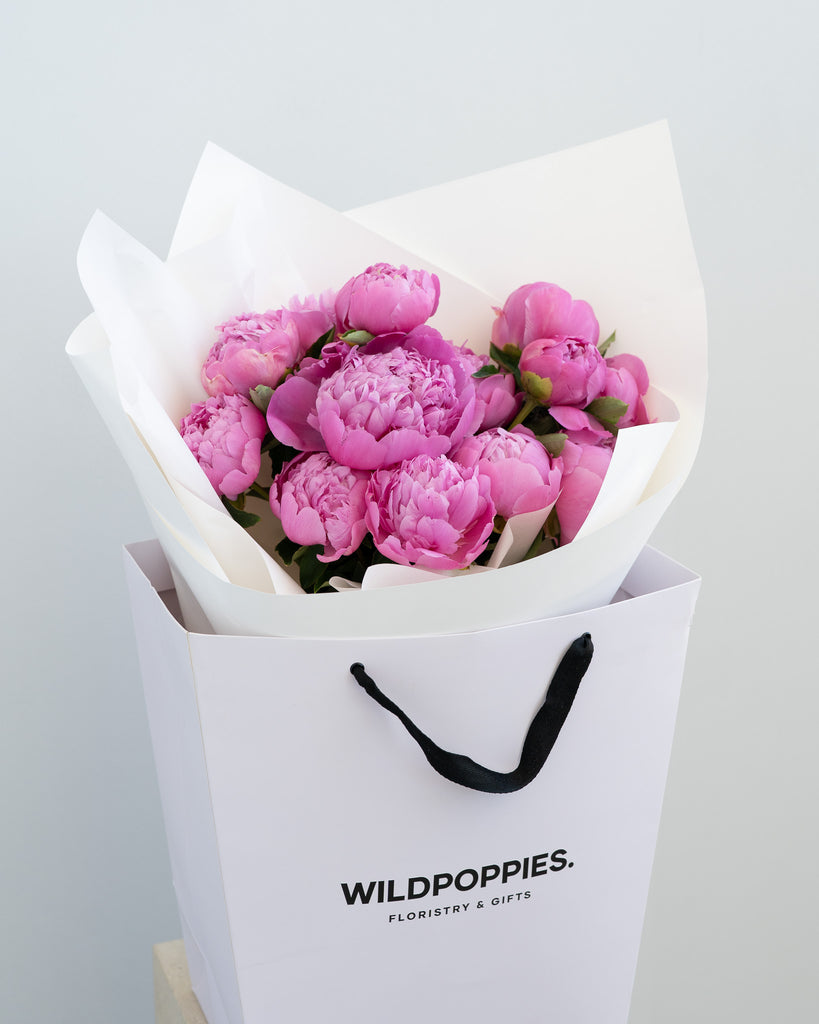 Violet Peonies - - Wild Poppies -  Flower - Same Day Flower Delivery Auckland - Auckland Flower Delivery \ Florists - boutique gift boxes
