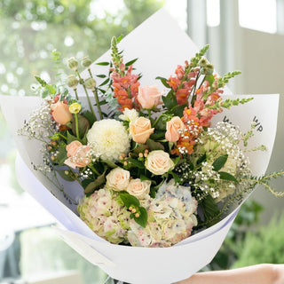 Wildly Peach Garden Flower Bouquet
