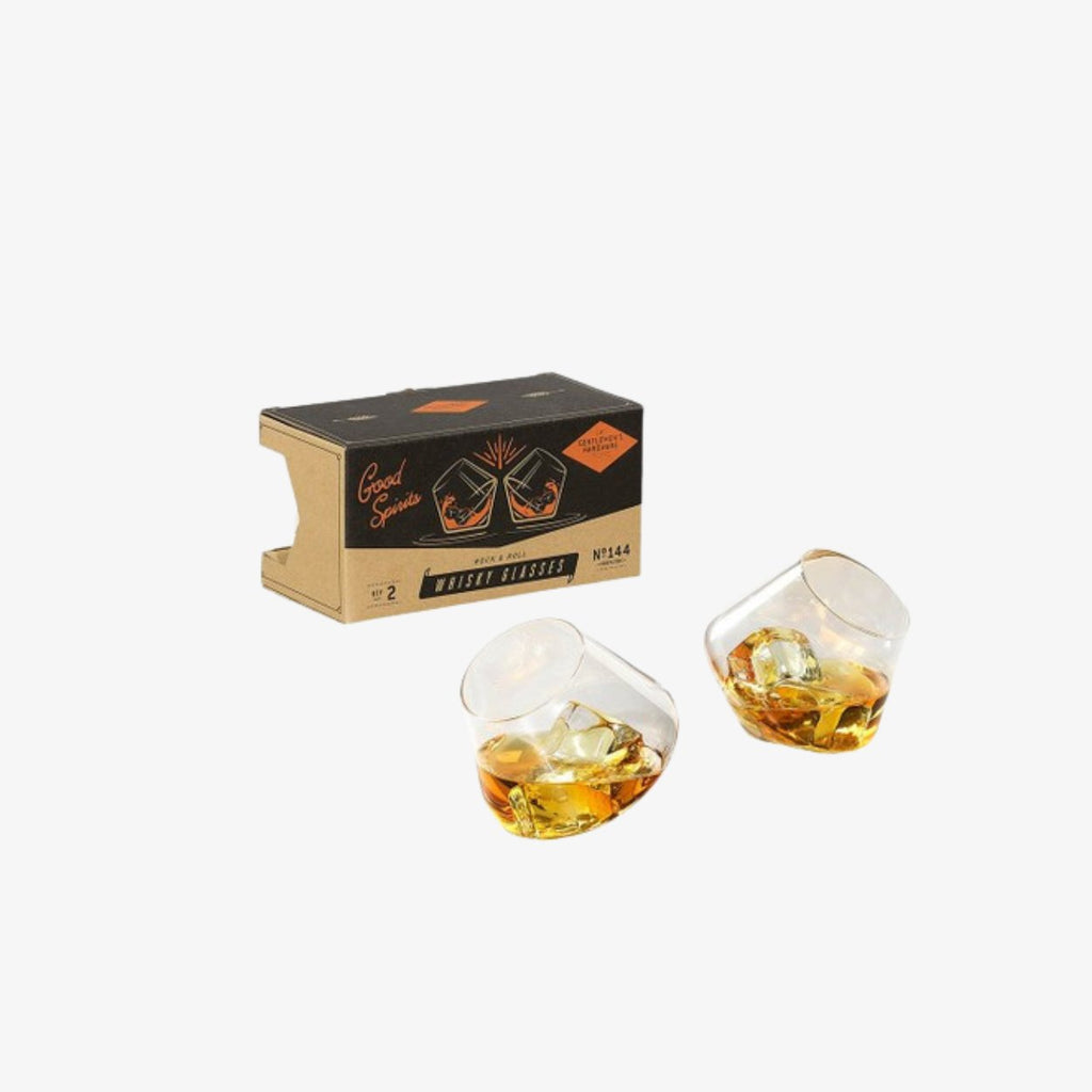 Rock & Roll Whisky Glasses Set of 2 - Wild Poppies Gentleman's Hardware