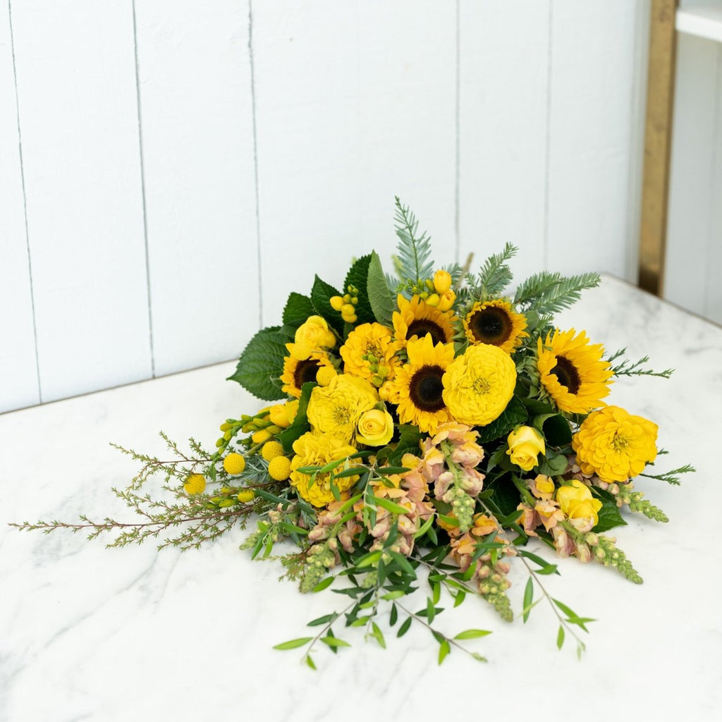 Market Bouquet - Vibrant Yellows - Wild Poppies -  Flower - Same Day Flower Delivery Auckland - Auckland Flower Delivery \ Florists - boutique gift boxes 