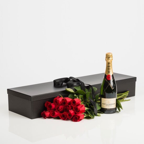 Red Rose Moët Indulgence - Premium Gift from Wild Poppies - Just $269! Shop now at Wild Poppies