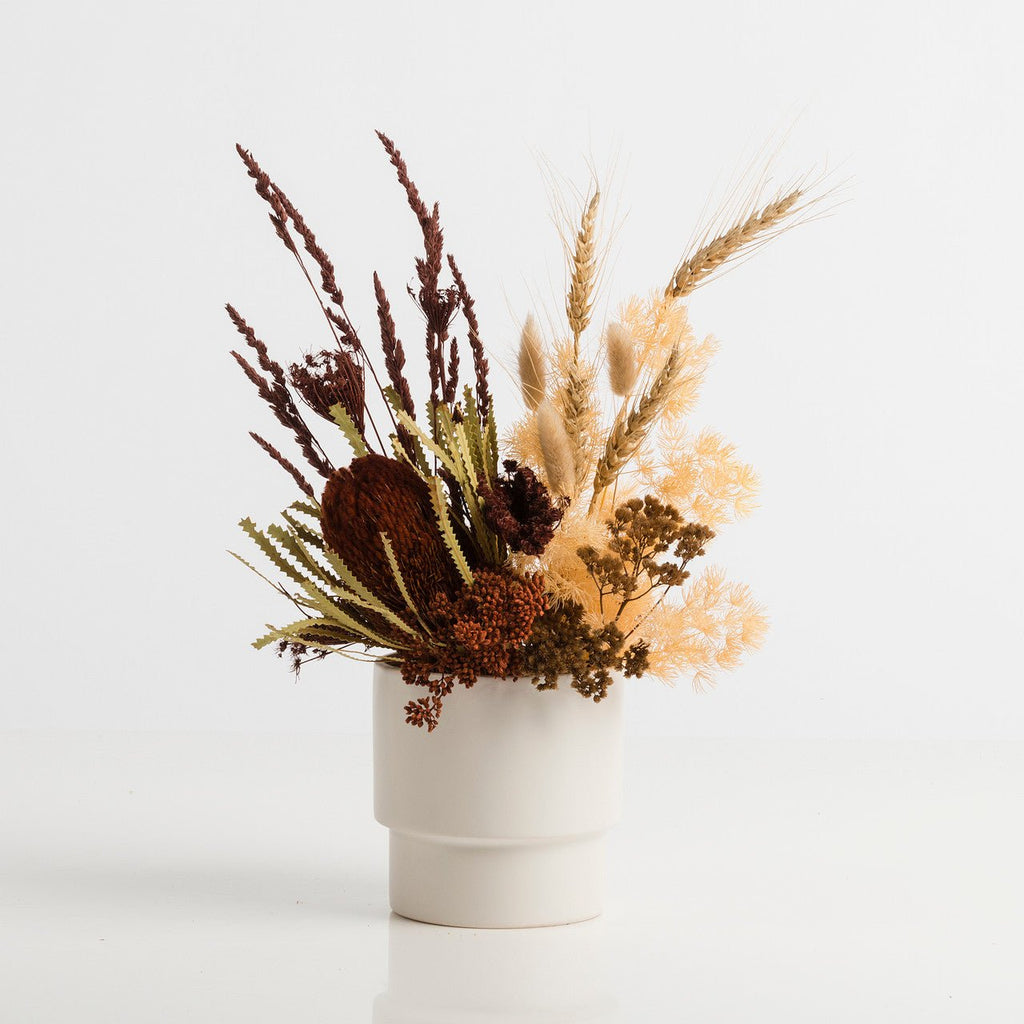 Golden Autumn Dried Vase Arrangement - Wild Poppies Flower Wild Poppies