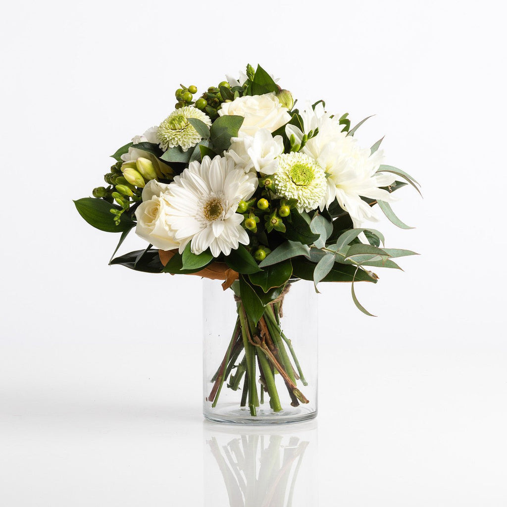 Cottage Posy in Glass Vase - Premium Flower from Wild Poppies - Just $129! Shop now at Wild Poppies